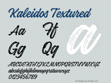 Kaleidos-Textured Version 1.000;PS 001.000;hotconv 1.0.88;makeotf.lib2.5.64775图片样张