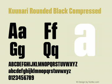 Kuunari Rounded Black Compressed Version 1.000;PS 001.000;hotconv 1.0.88;makeotf.lib2.5.64775图片样张
