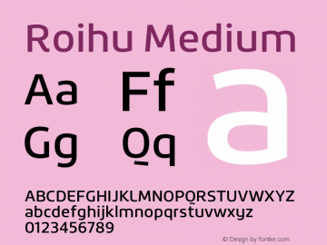 Roihu-Medium Version 1.000;PS 001.001;hotconv 1.0.56图片样张