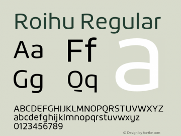 Roihu-Regular Version 1.000;PS 001.001;hotconv 1.0.56图片样张