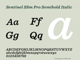 Sentinel SSm Pro Semibold Italic Version 2.200 Pro图片样张