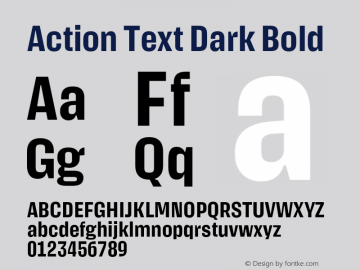 ActionTextDark-Bold Version 1.001 2020图片样张