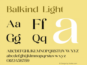 Balkind Light Version 1.000;hotconv 1.0.109;makeotfexe 2.5.65596图片样张