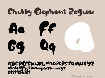 Chubby Elephant Version 1.011;Fontself Maker 3.5.7图片样张