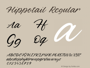 Hippotail Version 1.00;August 14, 2020;FontCreator 11.5.0.2430 64-bit图片样张