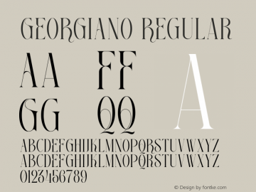 GEORGIANO Version 1.00;April 7, 2022;FontCreator 13.0.0.2680 64-bit图片样张