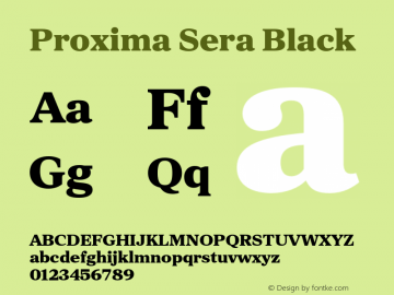 Proxima Sera Black Version 1.000;FEAKit 1.0图片样张