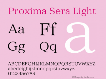 Proxima Sera Light Version 1.000;FEAKit 1.0图片样张