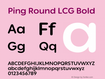 Ping Round LCG Bold Version 1.007图片样张