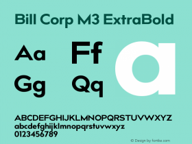 Bill Corp M3 ExtraBold Version 3.000图片样张