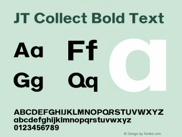 JT Collect Bold Text Version 4.000图片样张