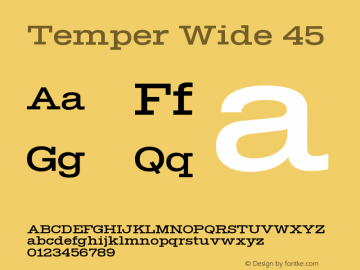 Temper Wide 45 Version 2.001图片样张