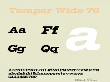 Temper Wide 76 Version 2.001图片样张