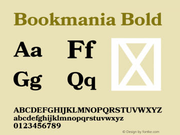 Bookmania Bold Version 1.009图片样张