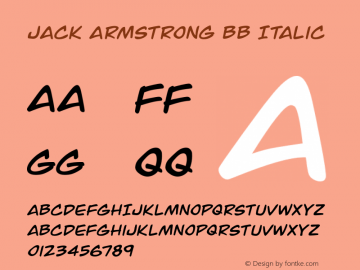 JackArmstrongBB-Italic Version 2.000图片样张
