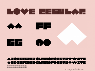 Love Version 1.001;Fontself Maker 3.5.2图片样张
