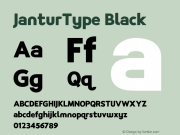 JanturType-Black Version 1.004图片样张
