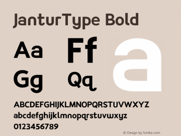 JanturType-Bold Version 1.004图片样张