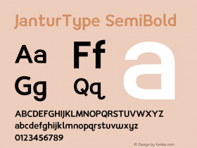 JanturType-SemiBold Version 1.004图片样张