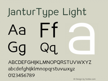 JanturType Light Version 1.004图片样张