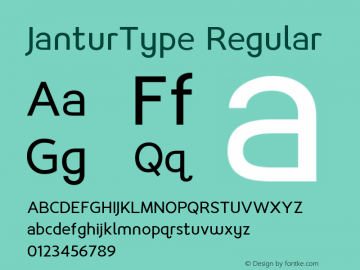 JanturType Regular Version 1.004图片样张