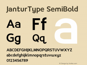 JanturType SemiBold Version 1.004图片样张