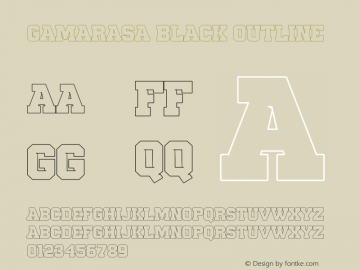 Gamarasa-BlackOutline Version 1.001;Fontself Maker 3.5.4图片样张