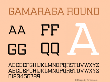 Gamarasa-Round Version 1.001;Fontself Maker 3.5.4图片样张