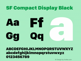 SF Compact Display Black Version 17.3d3e1; 2022-02-15 | FøM Fix图片样张