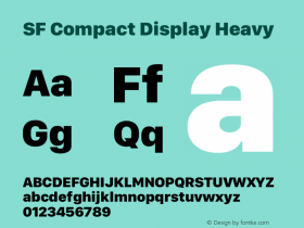 SF Compact Display Heavy Version 17.3d3e1; 2022-02-15 | FøM Fix图片样张