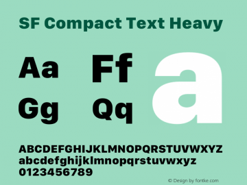 SF Compact Text Heavy Version 17.3d3e1; 2022-02-15 | FøM Fix图片样张