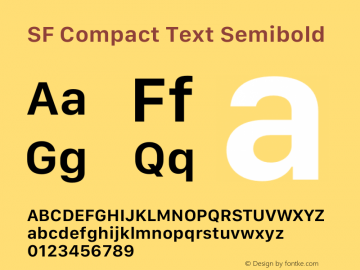 SF Compact Text Semibold Version 17.3d3e1; 2022-02-15 | FøM Fix图片样张
