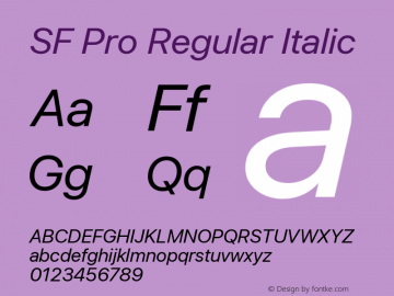 SF Pro Italic Version 17.3d3e1图片样张