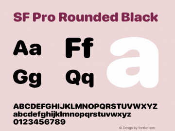 SF Pro Rounded Black Version 17.3d3e1; 2022-02-15 | FøM Fix图片样张