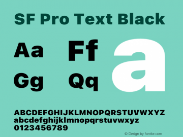 SF Pro Text Black Version 17.3d3e1; 2022-02-14 | FøM Fix图片样张