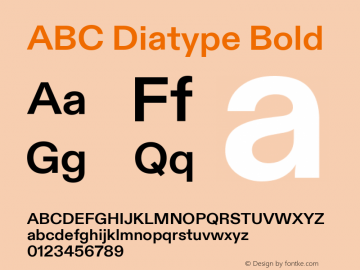 ABC Diatype Bold Version 1.100图片样张