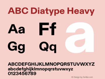 ABC Diatype Heavy Version 1.100图片样张