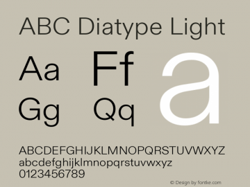 ABC Diatype Light Version 1.100图片样张