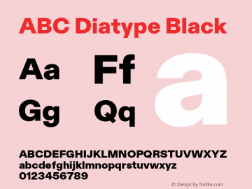 ABC Diatype Black Version 1.100图片样张