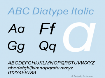ABC Diatype Italic Version 1.100图片样张