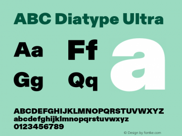 ABC Diatype Ultra Version 1.100图片样张