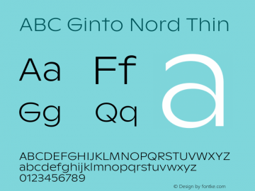 ABC Ginto Nord Thin Version 1.100图片样张