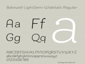 Bakewell W05 Light Semi-Wide It Version 0.10图片样张