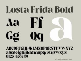 Losta Frida Bold Version 1.000图片样张