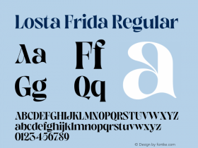 Losta Frida Regular Version 1.000;hotconv 1.0.109;makeotfexe 2.5.65596图片样张