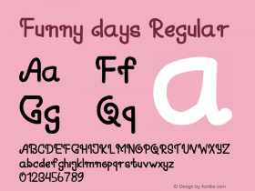 Funny days Version 1.00;December 17, 2020;FontCreator 11.5.0.2422 32-bit图片样张