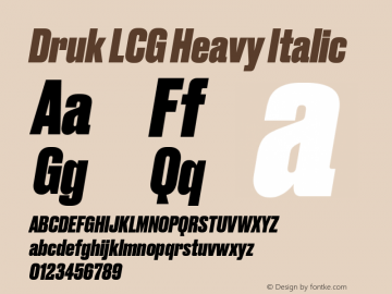 Druk LCG Heavy Italic Version 1.1 2014图片样张