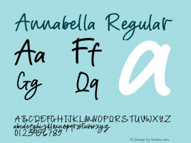 Annabella Version 1.00;April 10, 2022;FontCreator 13.0.0.2683 64-bit图片样张