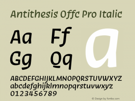 Antithesis Offc Pro Italic Version 7.504; 2014; Build 1022图片样张