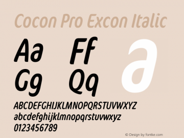 Cocon Pro Excon Italic Version 7.600图片样张